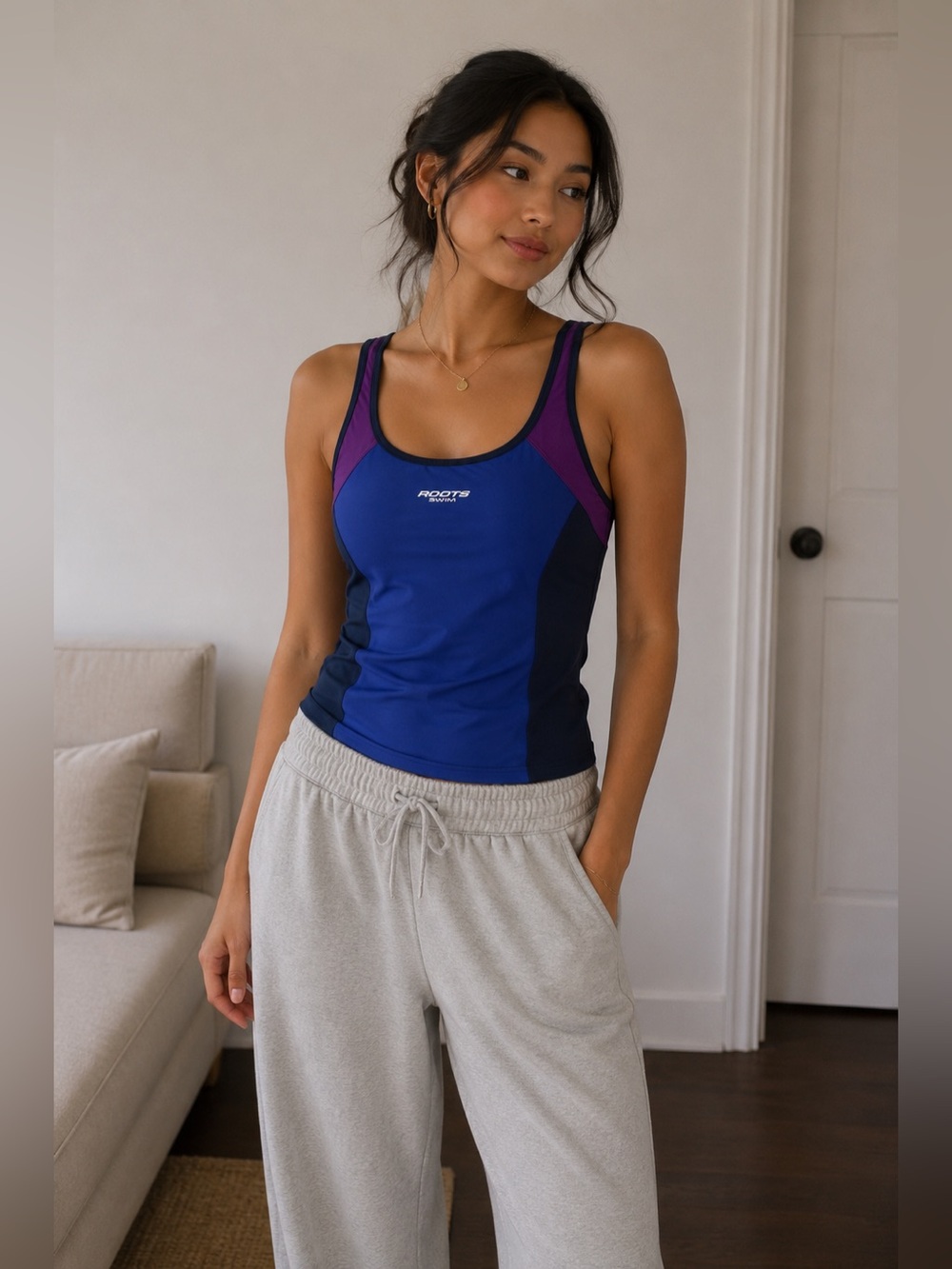 Roots Swim Colour Block Top 8